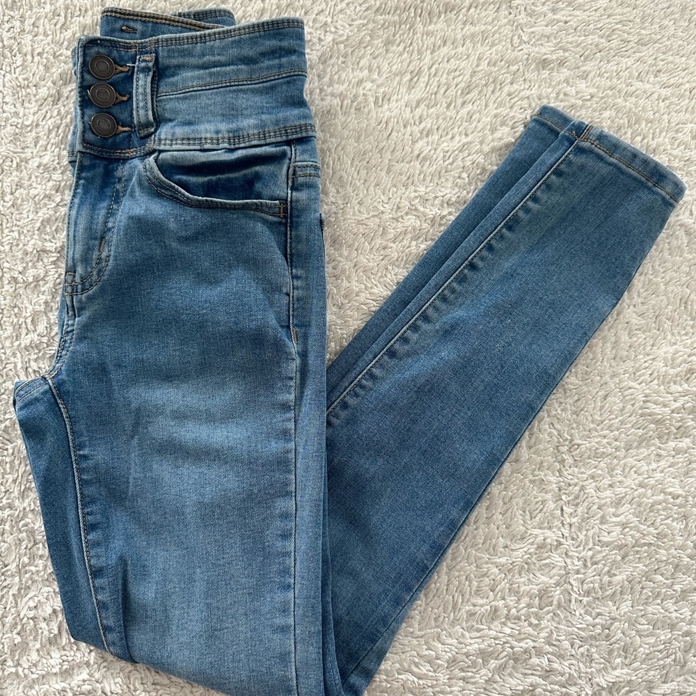 High Rise Junior Three Button Skinny SO Jeans - Kohls